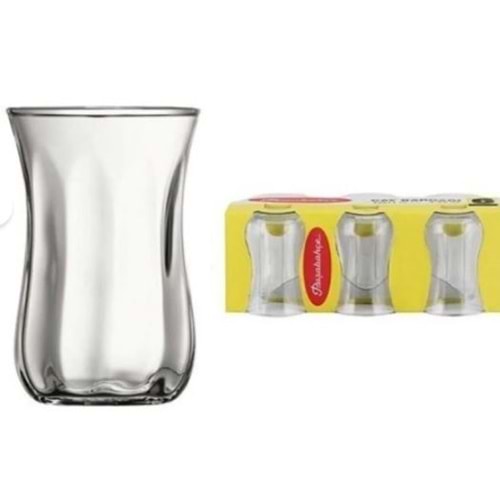 PAŞABAHÇE 42011 KANDİLLİ 89LUK 6 LI OPTİKLİ ÇAY BARDAĞI 90CC