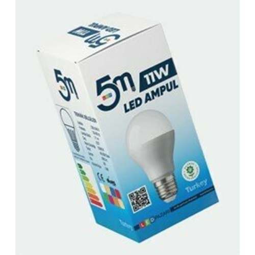 5M Led Ampül 11W E27 LP003 5551 4569 5123