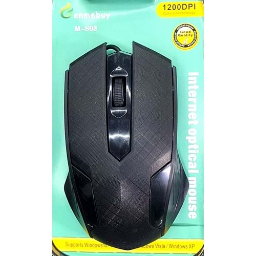 VAKUMLU IŞIKLI 1200DPI OPTİCAL TECHNOLOGY KABLOLU MOUSE