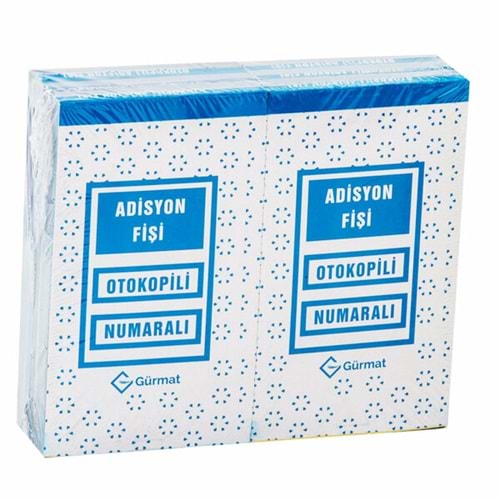 Gürmat Adisyon Fişi Otokopili Numaralı K.044 3703