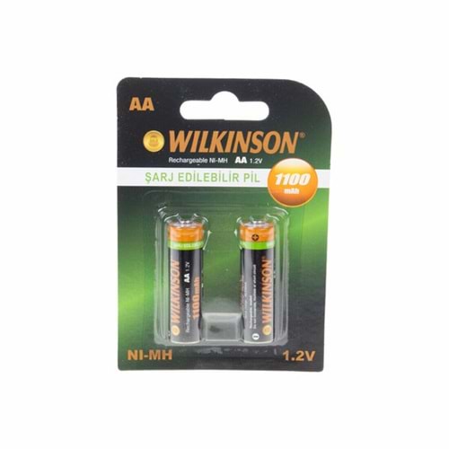 Wilkinson Pil Kalem Şarjlı 1100Mah 1.2V 2 Li Kart AA ŞARJ EDİLEBİLİR