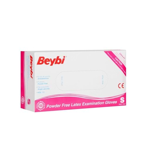 Beybi Lateks Pudrasız Muayene Eldiveni Small Beyaz 100
