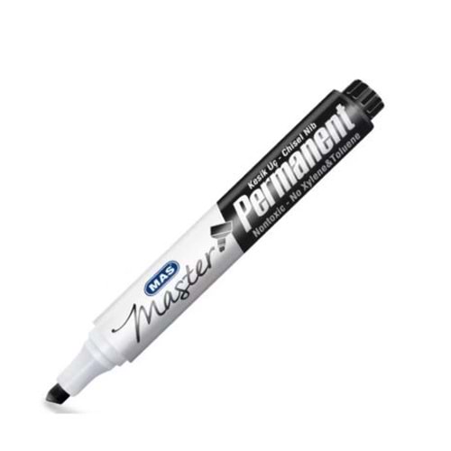 Mas Permanent Marker Kalem Siyah Kesik Uç
