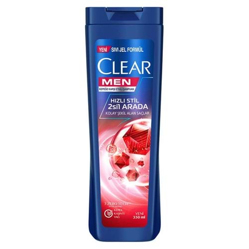 Clear Men Hızlı Stil 2si1 Arada Kepeğe Karşı Etkili Şampuan 350 ml