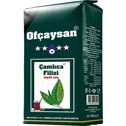 OFÇAYSAN ÇAMLICA FİLİZ SİYAH ÇAY 3 KG