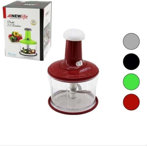 Newlife (Basmalı) El Rondosu Üstten Basmalı Blender Doğrayıcı ( 3 Bıçaklı ) CLKN-850