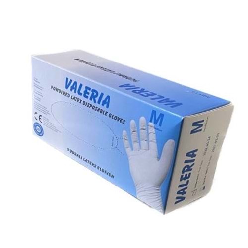 VALERİA MUAYENE ELDİVENİ PUDRALI M BEDEN 100 LÜ