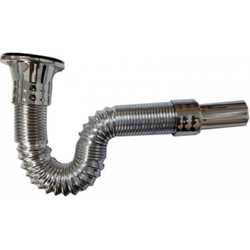 DENİZ KÖRÜKLÜ SİFON LAVABO GİDER BORUSU METAL