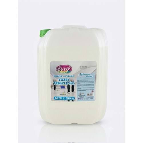 EURO FLOWER RENKSİZ KOKUSUZ YÜZEY TEMİZLEYİCİ 20 L