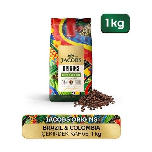 Jacobs Origins Brazil & Colombia Çekirdek Kahve 1 kg
