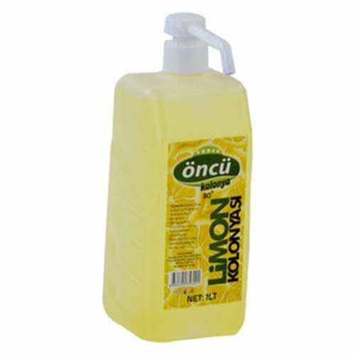 Öncü Kolonya 1Lt Limon Bidon 80CC Pompalı 6201