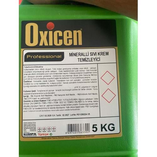 OXİCEN SIVI KREM 5 LT