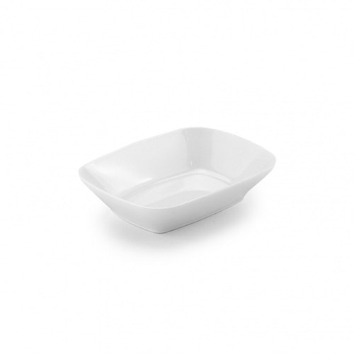 Tria Porelin Kayık Tabak Köşeli Büyük 17X12cm Beyaz TR503W 5030