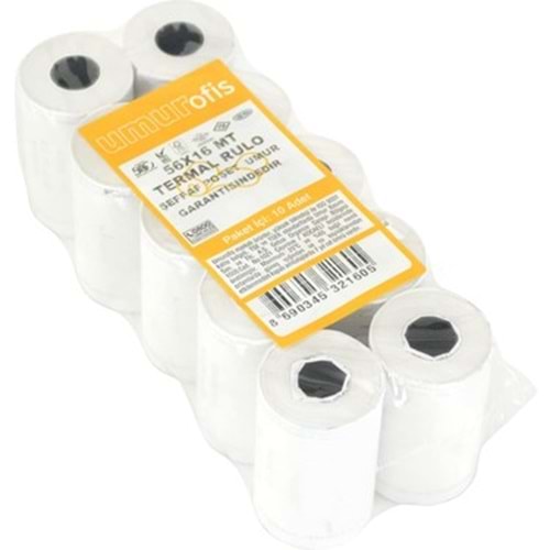 UMUR OFİS 56X16 TERMAL RULO POS RULOSU 10 LU