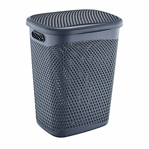 Smartware - Katre Çamaşır Sepeti Kirli Antrasit 55 Lt TRN-171-04 7182