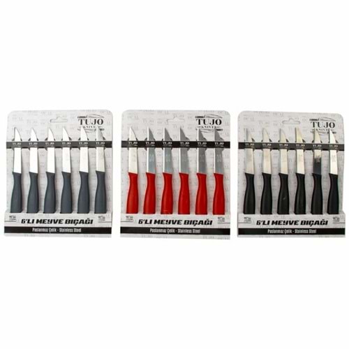 Tujo Meyve Bıçak Seti 6 Lı Kartelalı No.6103 7620