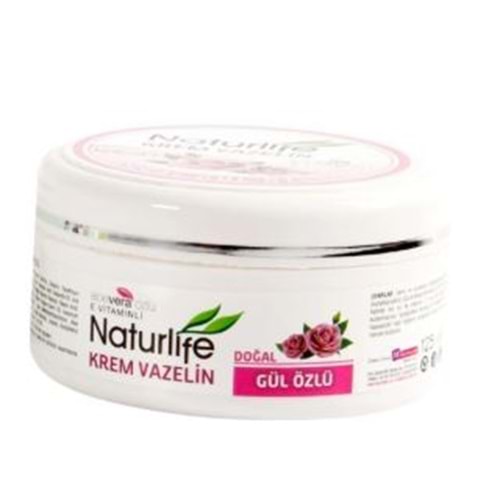 NATURLİFE KREM VAZELİN GÜL ÖZLÜ 100 ML