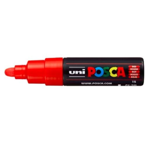 Uni Posca 4.5-5.5 Su Bazlı Boyama Markörü Kırmızı PC-7M Kırmızı 8357 6886