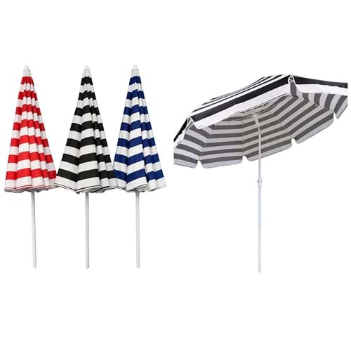 Skybelt Şemsiye Plaj Kumaş Çizgili Mix 200 Cm SKY-130 0467
