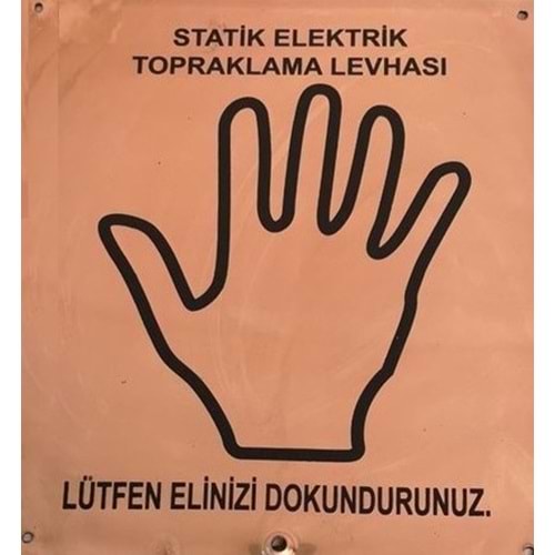 STATİK TOPRAKLAMA LEVHASI 25X25 ( BAKIR )