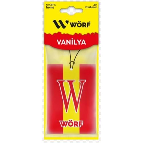 WÖRF KARTON OTO KOKU VANİLYA SARI KIRMIZI