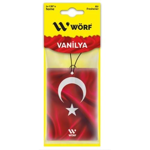 WÖRF KARTON OTO KOKU VANİLYA TÜRK BAYRAKLI