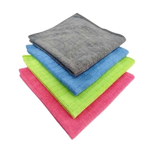 SİLVİA MİKROFİBER GENEL TEMİZLİK BEZİ KARELİ 40X40 CM