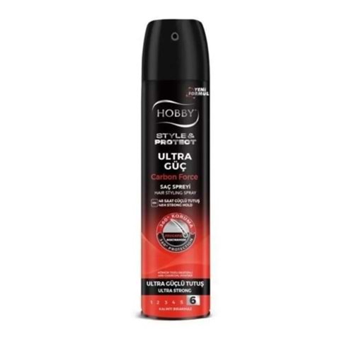 Hobby Saç Spreyi Carbon Ultra Güçlü Tutuş 250 ml