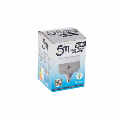 5M Led Ampül Kare Torch 30W E27 LP024 3142