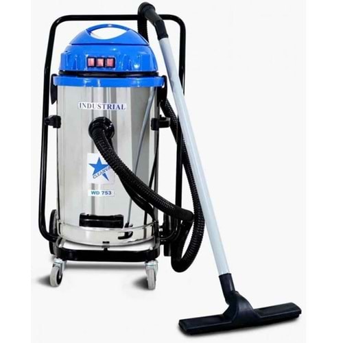 CLEANVAC WD 753 SANAYİ TİPİ SÜPÜRGE ISLAK-KURU 75 LT 3600W