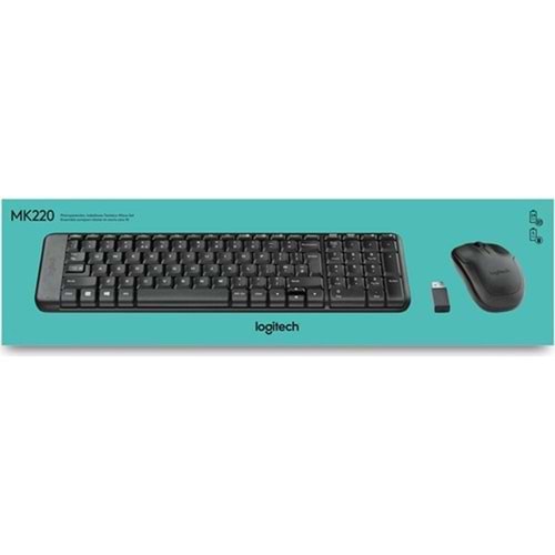 LOGİTECH MK220 KABLOSUZ KLAVYE MOUSE SET