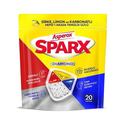 ASPEROX SPARX DİAMOND BULAŞIK MAKİNESİ TABLETİ 20 Lİ