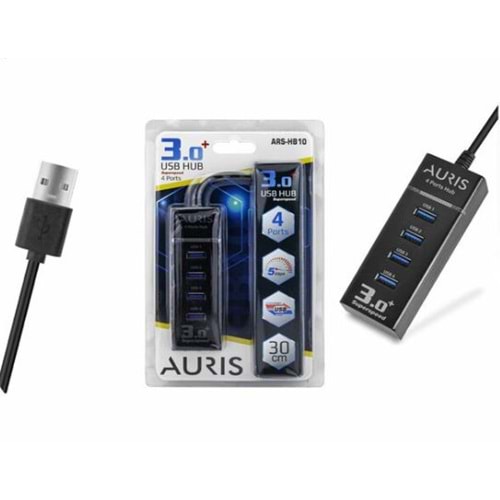 Auris USB 3.0 Port Çoğaltıcı 4 Lü Anahtarlı ARS-HB10 2314