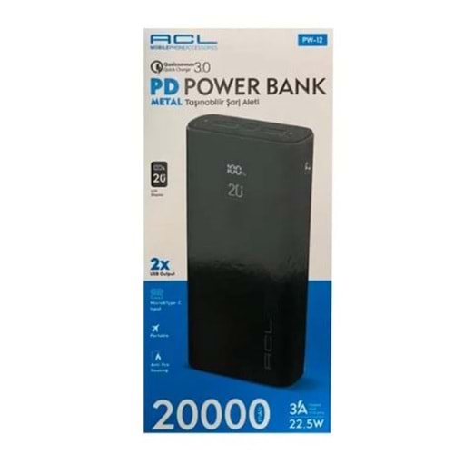 ACL PW-129 20.000 MAH POWERBANK