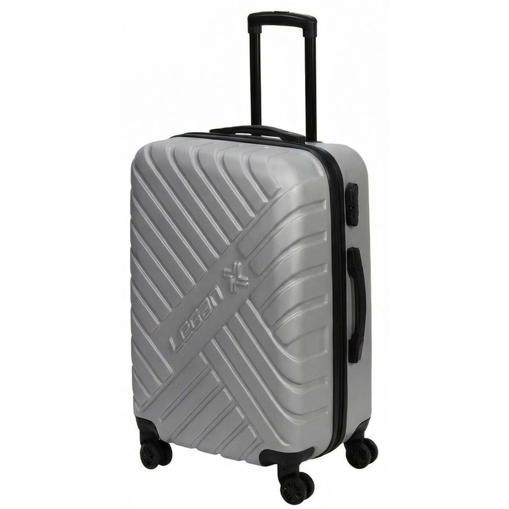 Legan Valiz Huga (Abs) 8751-Gümüş Orta Boy 3145 6120