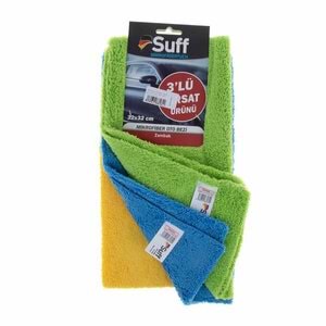 Suff Oto Bezi Mikrofiber Zambak 32x32 250Gr 3Lü Fırsat Ürünü