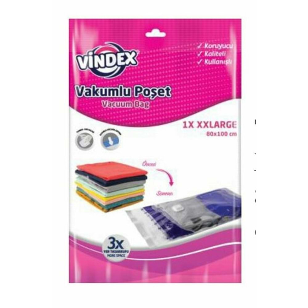 Vindex Vakumlu Poşet Hurç Ebat 80X100 XXL