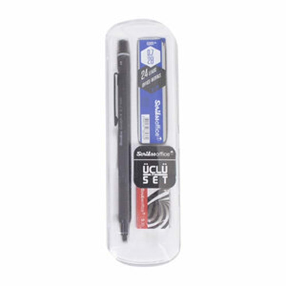 Scrikss Versatil Kalem Set Graph-X 0.7Mm 3 Lu Siyah 3670