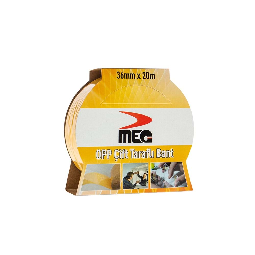 Meg Bant Çift Taraflı Opp 36mmX20mt Kutulu 7546