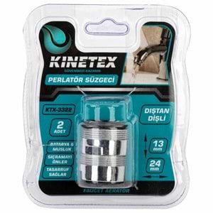 Kınetex Perlektör Musluk ve Batarya Ucu Tasarruflu Dıştan Yivli KTX-3322 8951